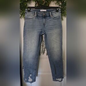 KanCan Light Blue Distressed Straight Leg Jeans